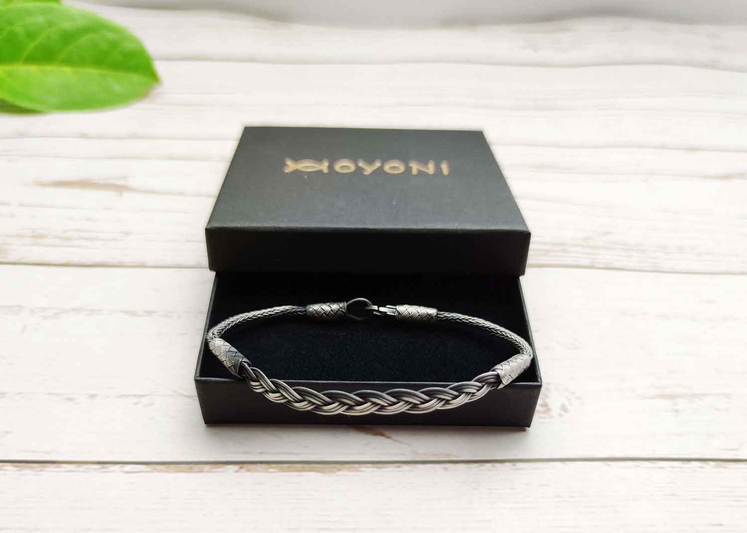 SILVER Braided HANDMADE BRACELET, Unique Design Bracelet
