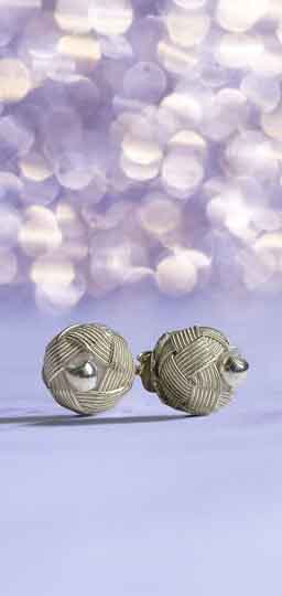 Sterling Silver Weaved, Handmade Earrings