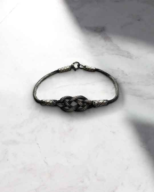 Sterling Silver Weaved Handmade Bracelet, Unisex Bracelet