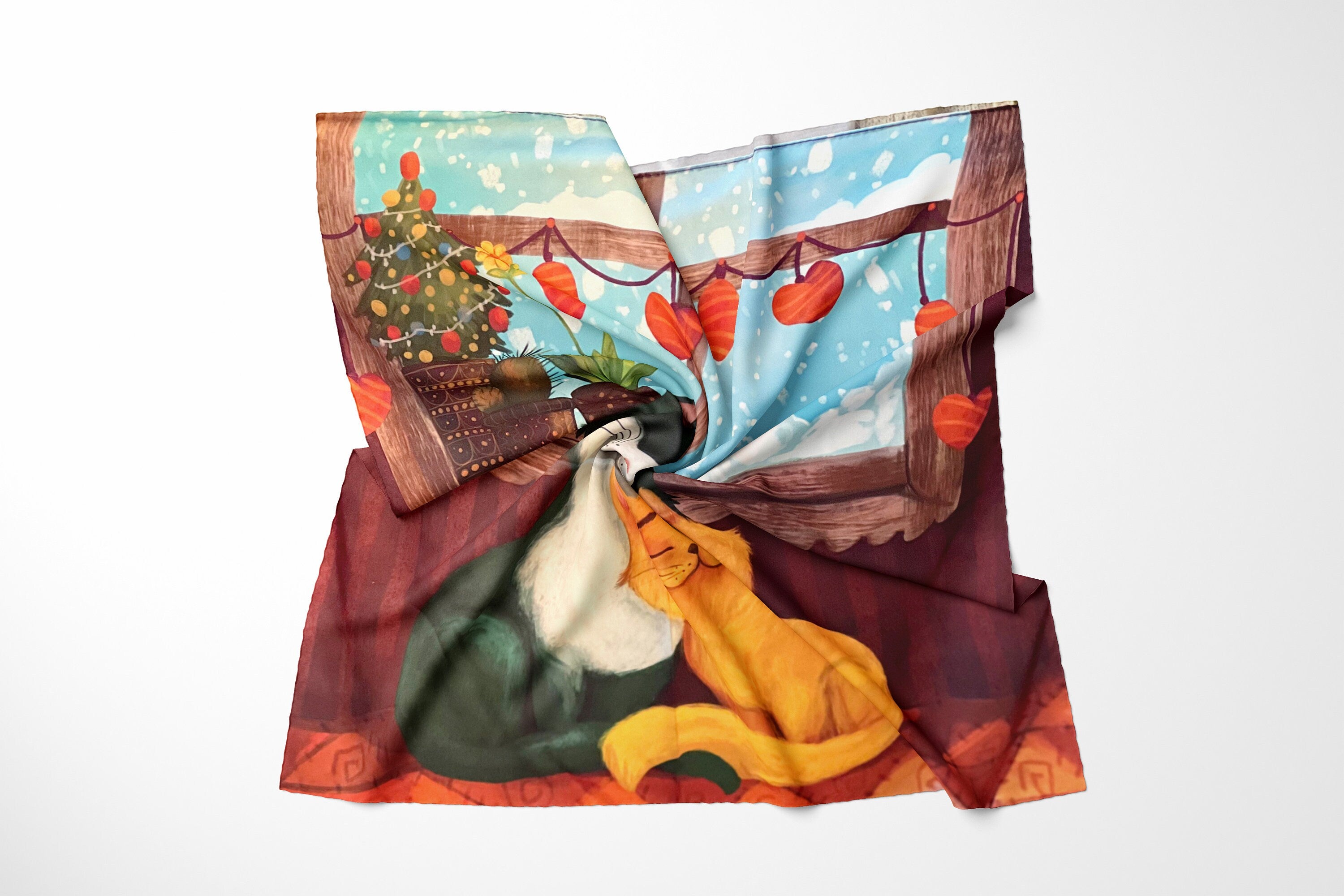 Keep warm this winter with this stylish and attractive Bandana Scarf made from soft-touch silk material. Perfect for everyday use, this scarf features a colorful animal print design.