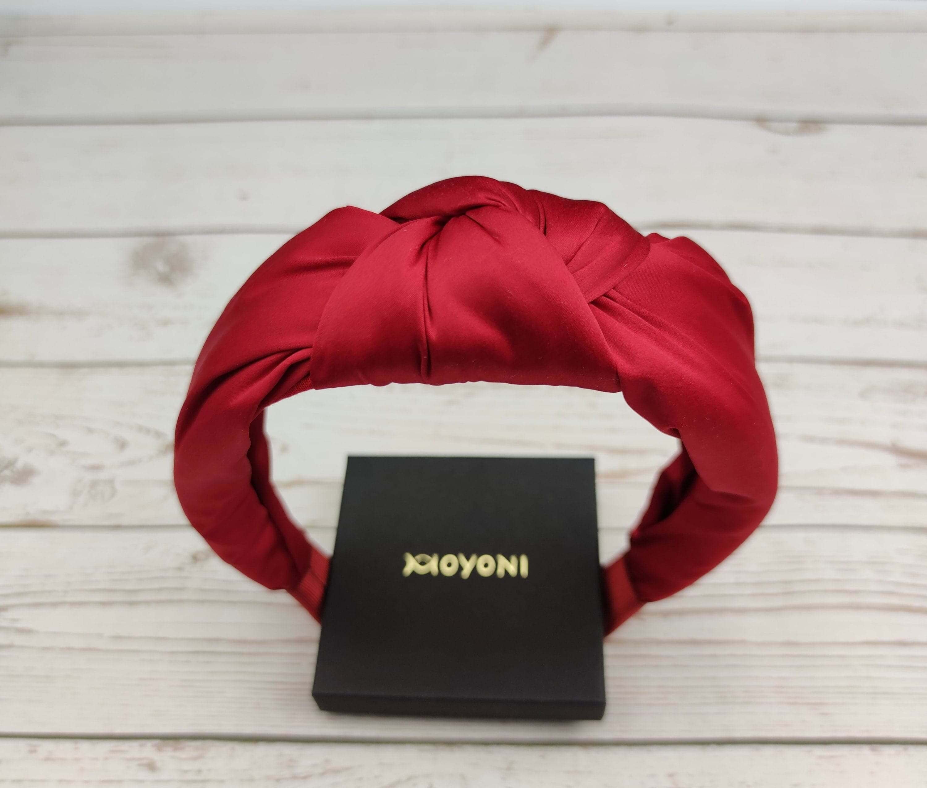 Show her how much you care with this beautifully crafted red satin wide headband.