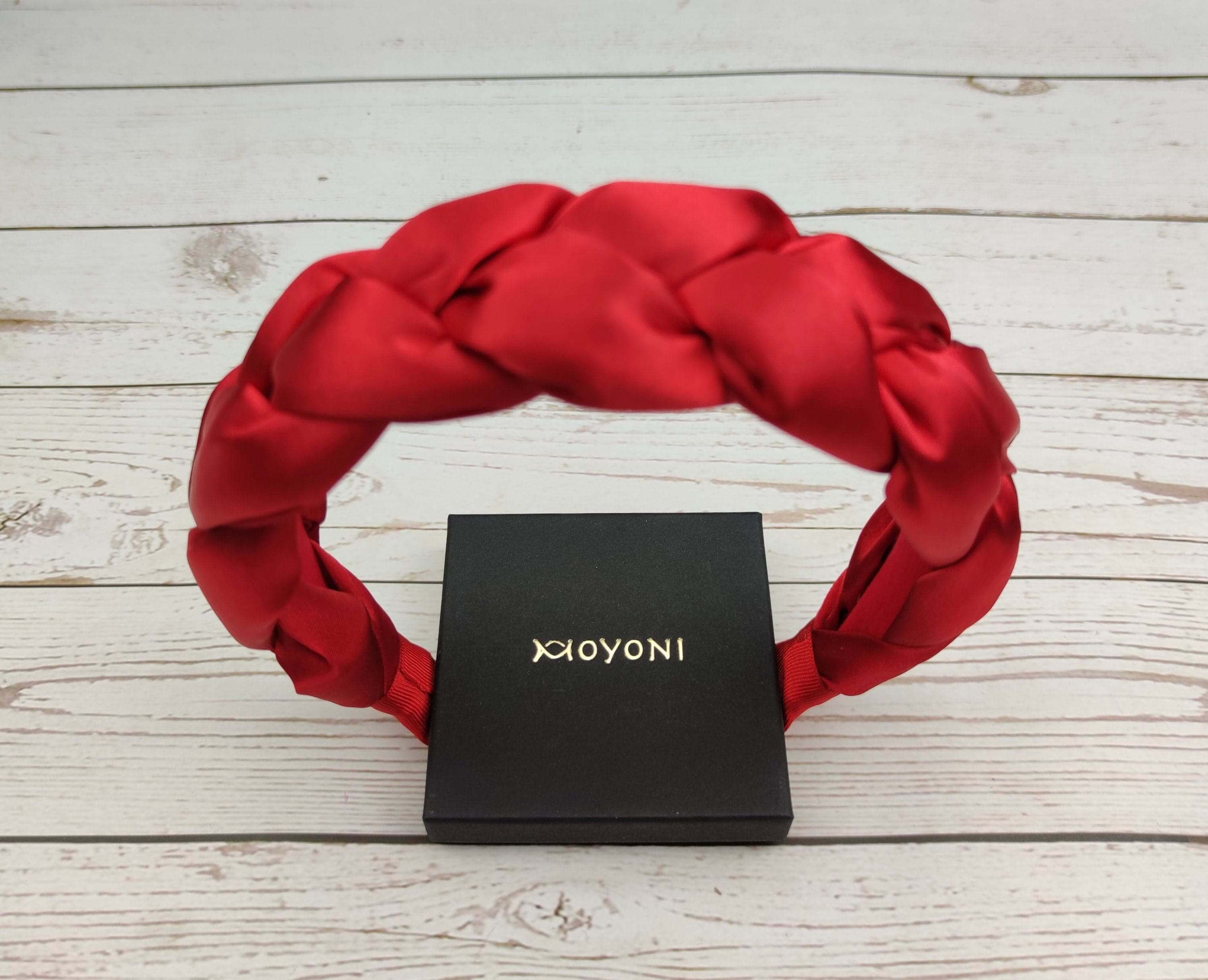 Stay comfortable and stylish with our Red Satin Headbands. Perfect for women who love to add a touch of color to their hair.