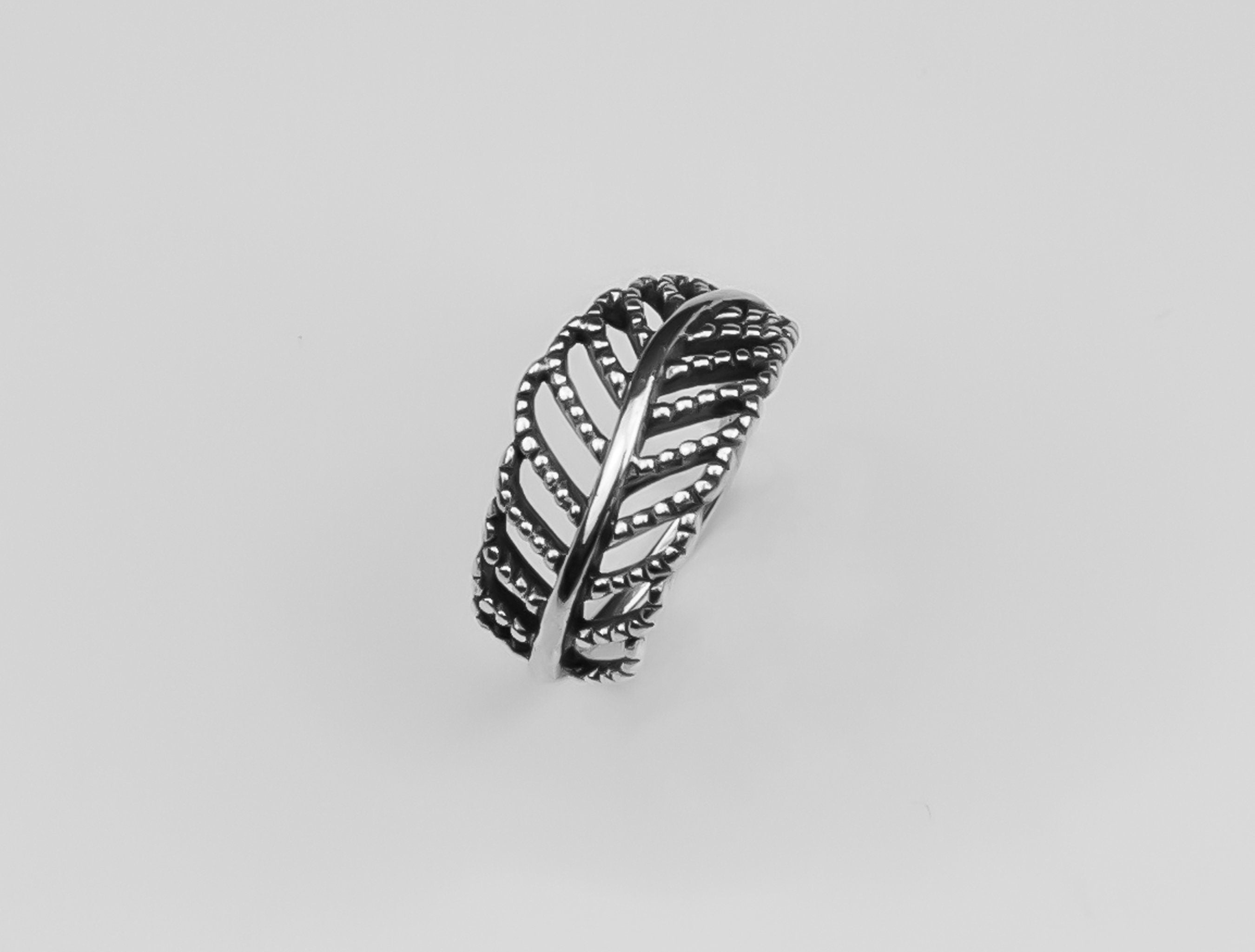 Leaf Pattern Silver 925 Ring, Boho Silver Ring, Adjustable Silver Ring, Best Gift for Women, Sterling Silver Ring, Silver Chance Ring