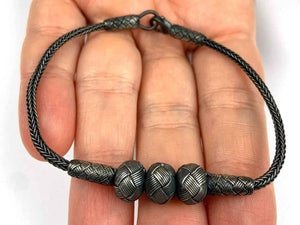 High-Quality LOVE BRAIDED BRACELET, Silver Handmade Bracelet, Unique Design Bracelet, Silver Mens Bracelet, Dainty Charming Bracelet for him available at Moyoni Design