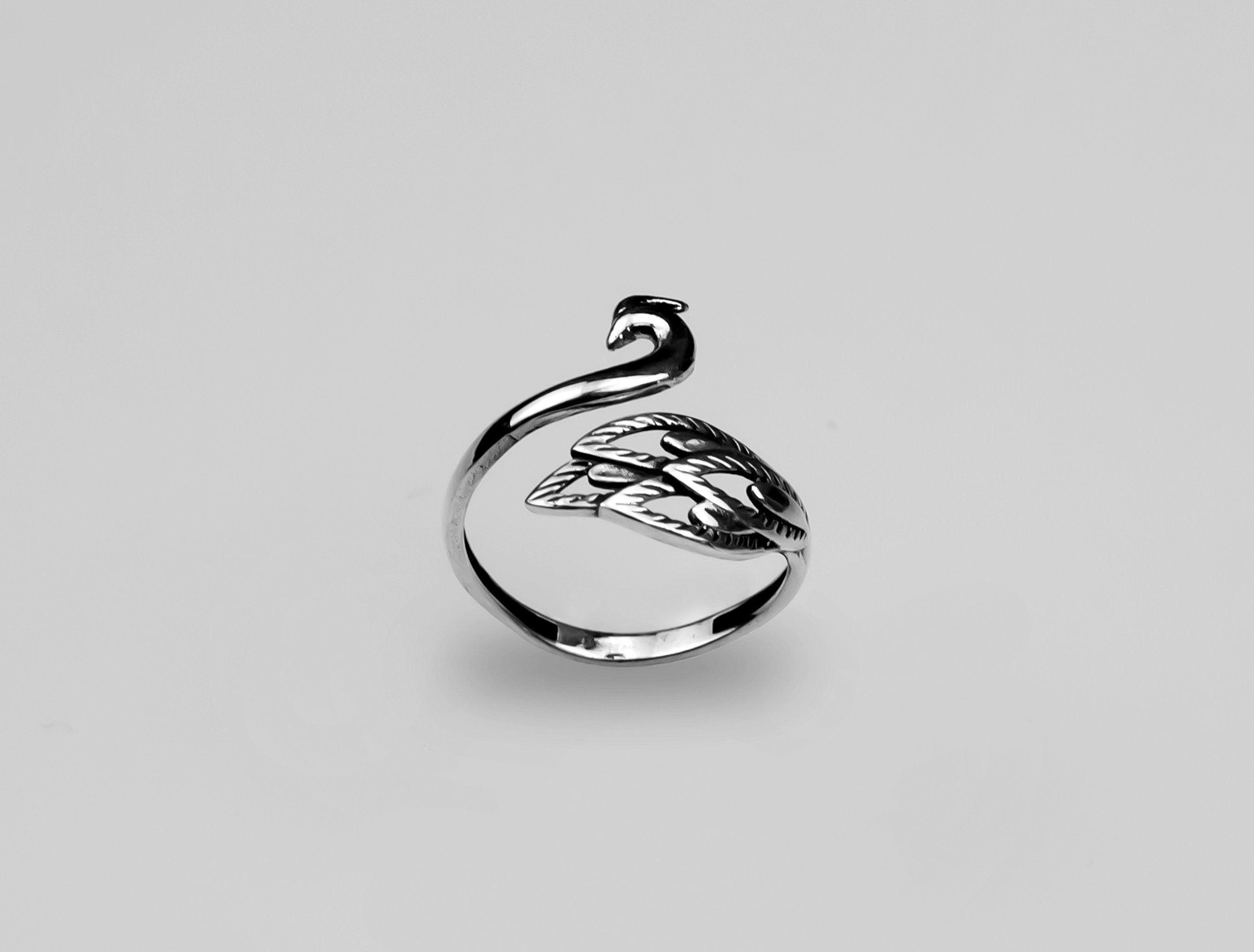 Exquisite Silver Arrow Ring, Boho Silver Ring, Adjustable Silver Ring, Best Gift for Women, Sterling Silver Ring, Silver Ring with Feather available at Moyoni Design