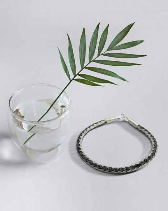 Premium WOVEN BRACELET, Silver Bracelet, Wonderful Gift, Thin Silver Bracelet, Braided Bracelet, Women Wire Bracelet, Unisex Bracelet available at Moyoni Design