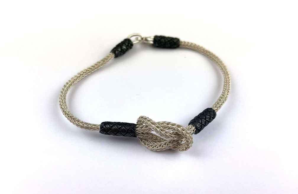 Charming WOVEN BRAIDED Pure Silver BRACELET, Wonderful Thin Bracelet, Best Gift for her, Two Toned Bracelet, Birthday Gift available at Moyoni Design