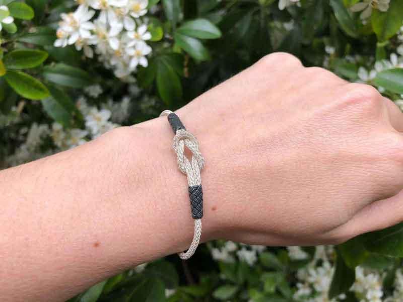 Unique WOVEN BRAIDED Pure Silver BRACELET, Wonderful Thin Bracelet, Best Gift for her, Two Toned Bracelet, Birthday Gift available at Moyoni Design