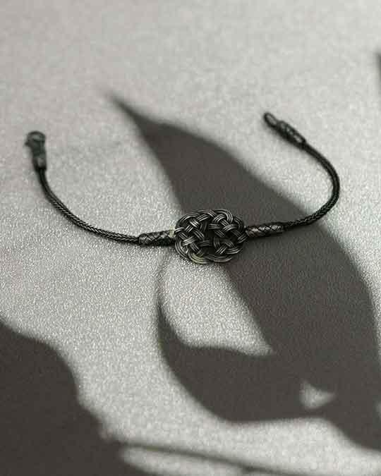 Charming WOVEN SILVER BRACELET, Wonderful Gift, Thin Silver Bracelet, Women Wire Bracelet available at Moyoni Design